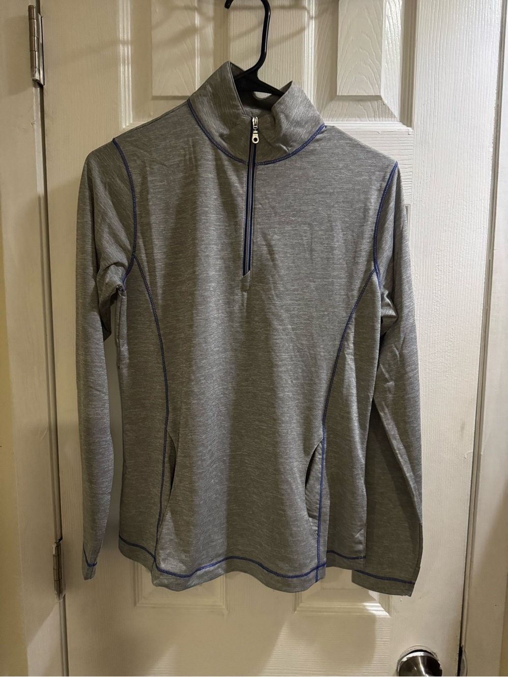 PAGE & TURTLE WOMENS Gray Quarter-Zip Pullover SIZE S Nwt